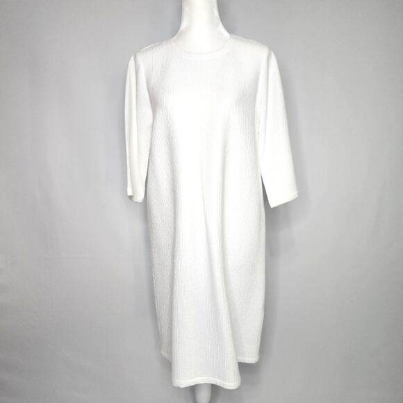 Eileen Fisher White Sheath Dress